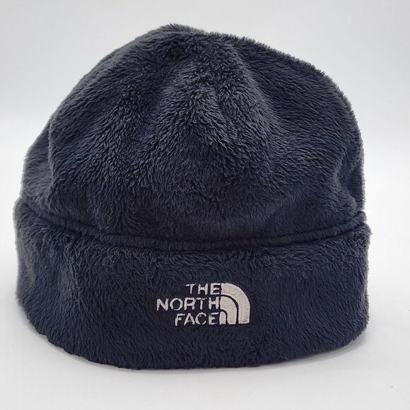 The North Face Beanie Cap Hat Youth Unisex SizeM 10/12 Black Polyester Kids Logo - Picture 1 of 2